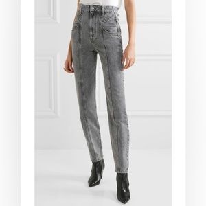 Étoile Isabel Marant
Women's Gray Henoya Acid-wash High-rise Slim-leg Jeans